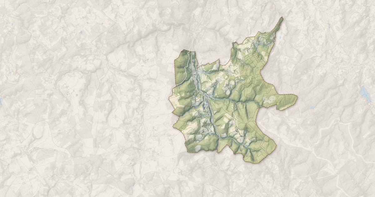 Portrait cartographique de Clairavaux : relief, eau, forêts, bâti et voies, calculés à partir des données de l'IGN