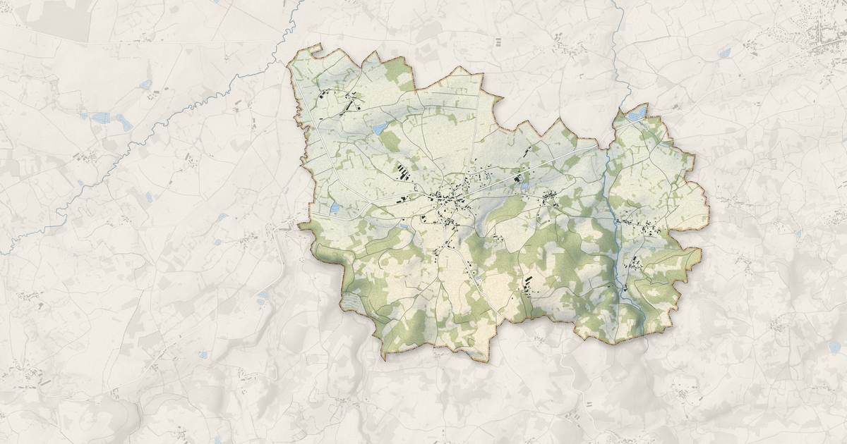 Portrait cartographique de Colondannes : relief, eau, forêts, bâti et voies, calculés à partir des données de l'IGN