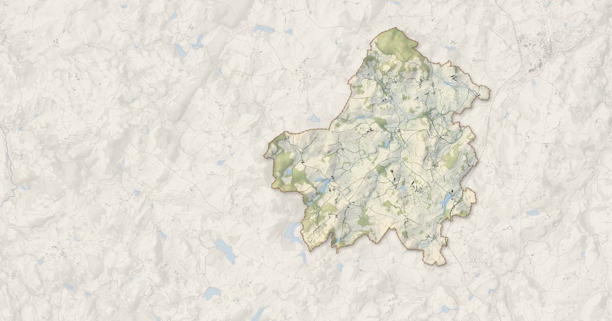 Portrait cartographique de Le Compas : relief, eau, forêts, bâti et voies, calculés à partir des données de l'IGN