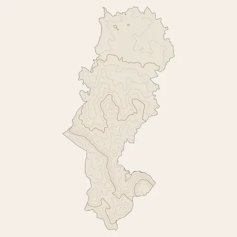 Guéret : courbes de niveau