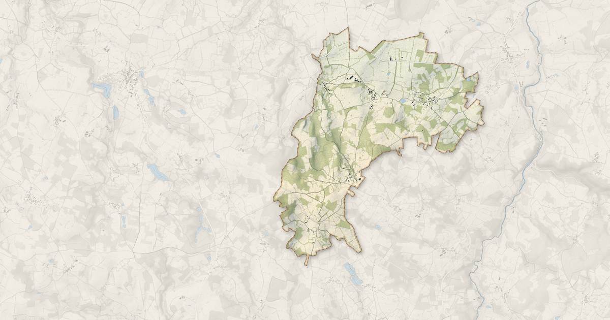 Portrait cartographique de Jalesches : relief, eau, forêts, bâti et voies, calculés à partir des données de l'IGN