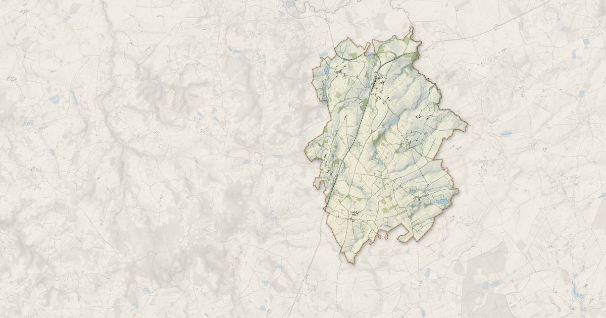 Portrait cartographique de Lavaufranche : relief, eau, forêts, bâti et voies, calculés à partir des données de l'IGN