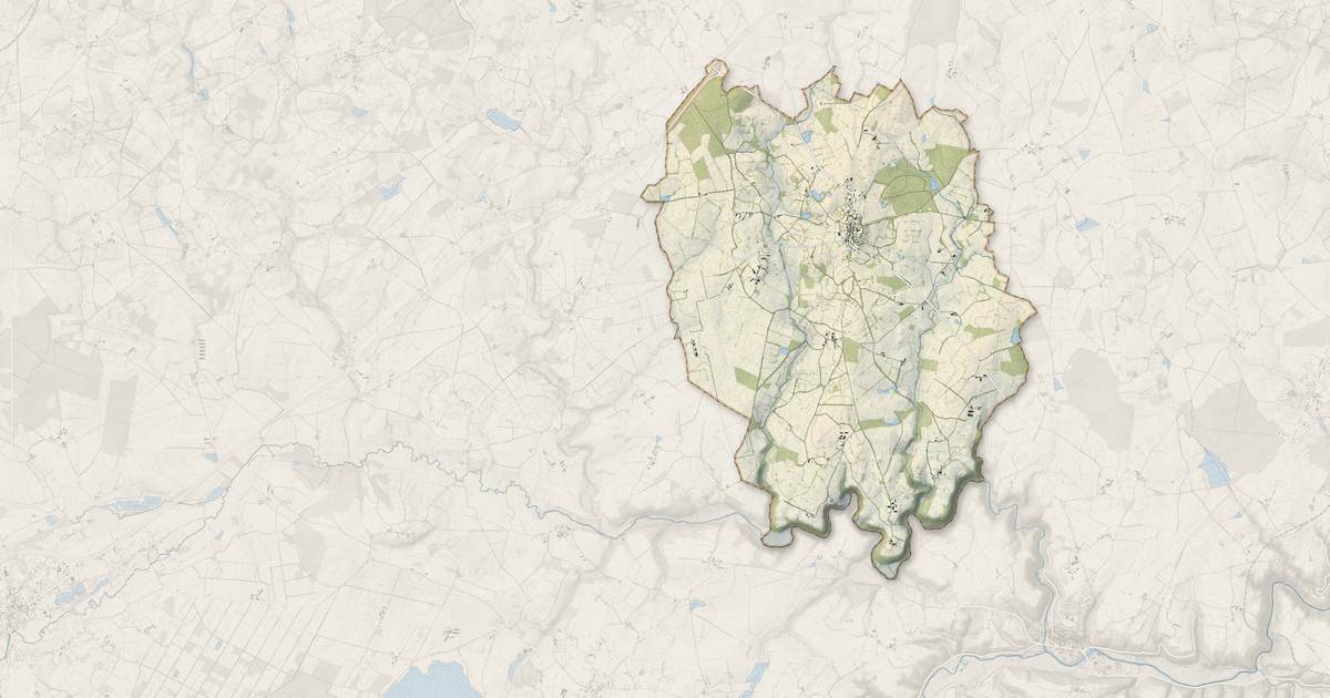 Portrait cartographique de Lépaud : relief, eau, forêts, bâti et voies, calculés à partir des données de l'IGN