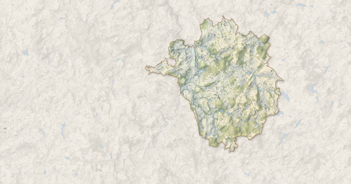 Portrait cartographique de Lupersat : relief, eau, forêts, bâti et voies, calculés à partir des données de l'IGN