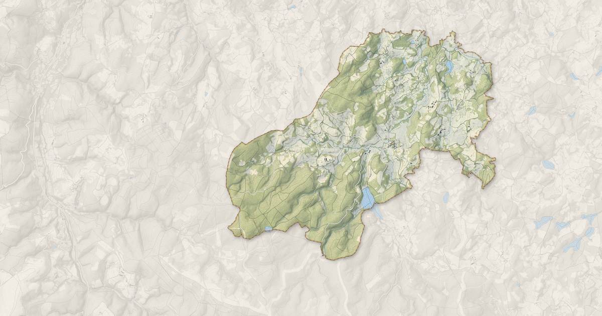 Portrait cartographique de Magnat-l'Étrange : relief, eau, forêts, bâti et voies, calculés à partir des données de l'IGN