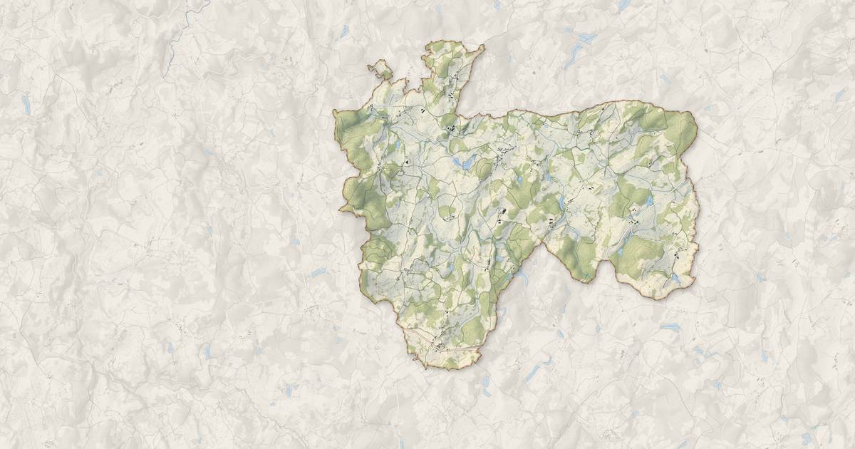 Portrait cartographique de Mautes : relief, eau, forêts, bâti et voies, calculés à partir des données de l'IGN