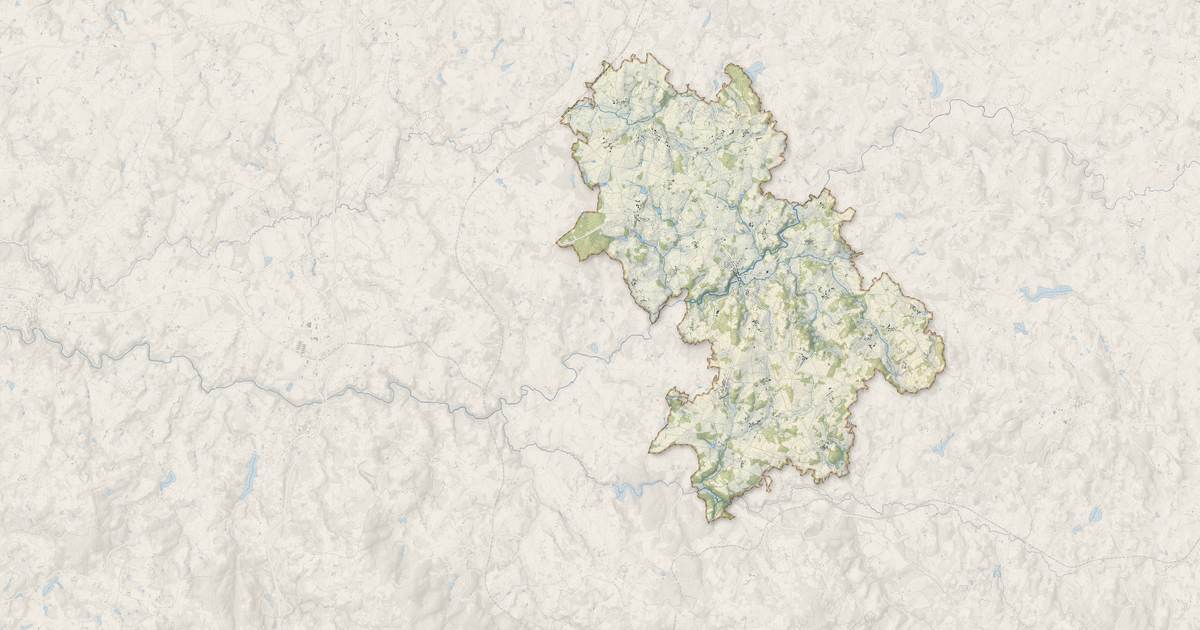 Portrait cartographique de Fursac : relief, eau, forêts, bâti et voies, calculés à partir des données de l'IGN