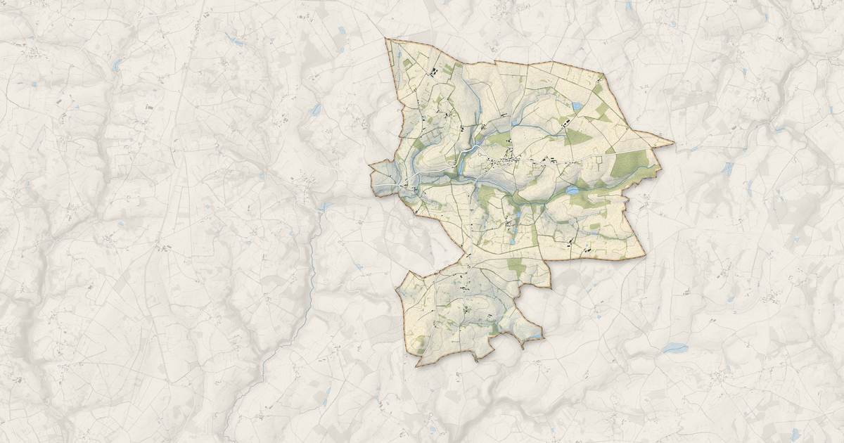 Portrait cartographique de Tercillat : relief, eau, forêts, bâti et voies, calculés à partir des données de l'IGN