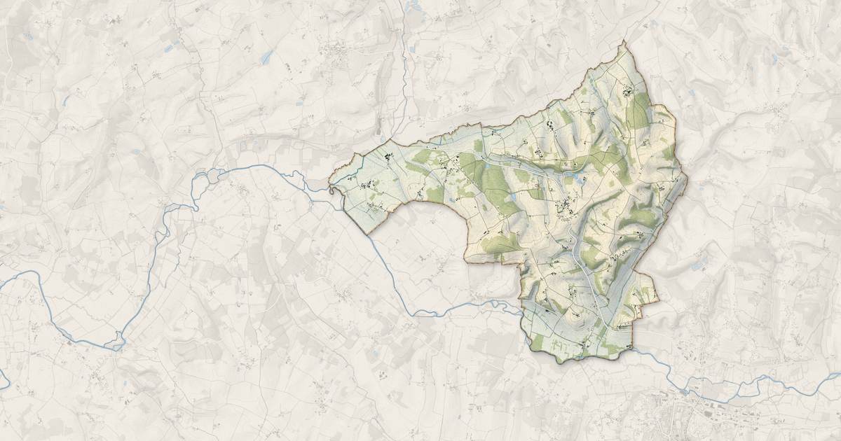 Portrait cartographique de Allemans : relief, eau, forêts, bâti et voies, calculés à partir des données de l'IGN
