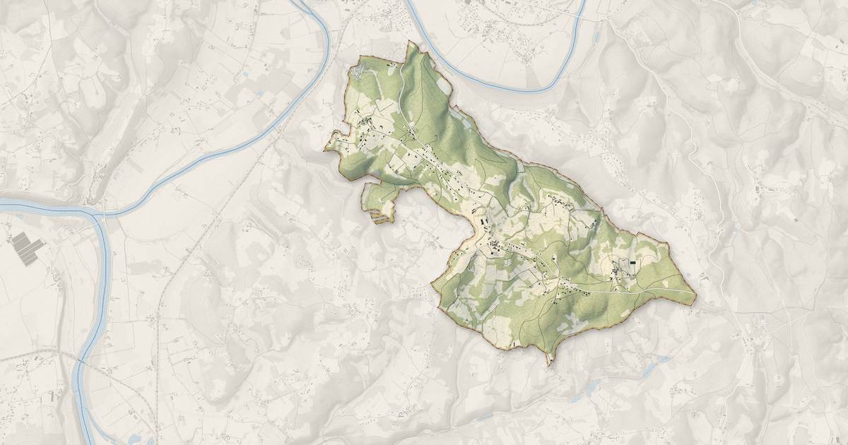 Portrait cartographique de Audrix : relief, eau, forêts, bâti et voies, calculés à partir des données de l'IGN