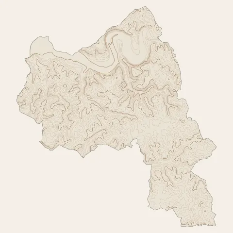 Bassillac et Auberoche : courbes de niveau