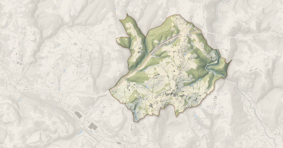 Portrait cartographique de Beauregard-de-Terrasson : relief, eau, forêts, bâti et voies, calculés à partir des données de l'IGN