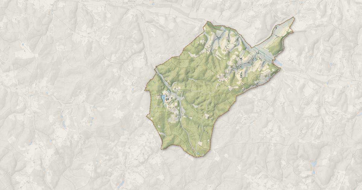 Portrait cartographique de Beleymas : relief, eau, forêts, bâti et voies, calculés à partir des données de l'IGN