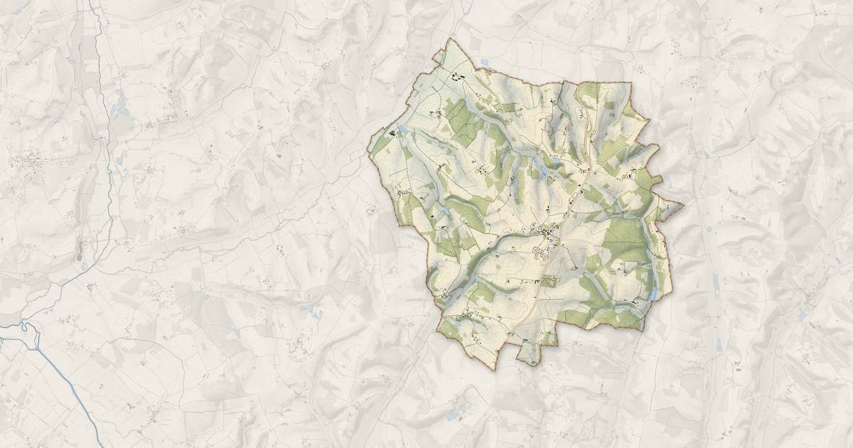 Portrait cartographique de Bertric-Burée : relief, eau, forêts, bâti et voies, calculés à partir des données de l'IGN