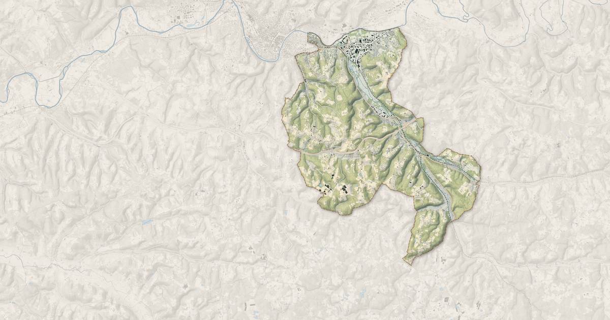 Portrait cartographique de Boulazac Isle Manoire : relief, eau, forêts, bâti et voies, calculés à partir des données de l'IGN