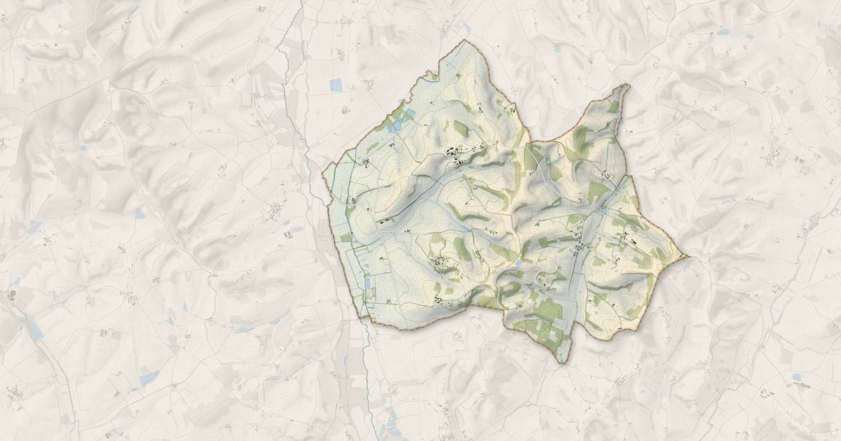 Portrait cartographique de Bouteilles-Saint-Sébastien : relief, eau, forêts, bâti et voies, calculés à partir des données de l'IGN