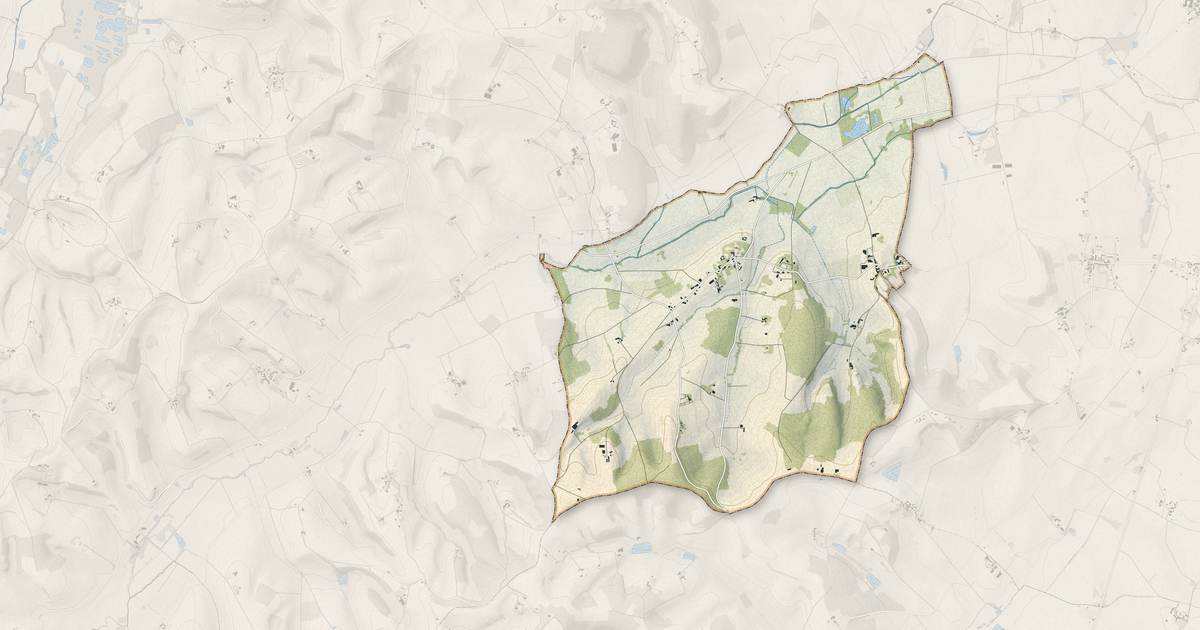 Portrait cartographique de La Chapelle-Grésignac : relief, eau, forêts, bâti et voies, calculés à partir des données de l'IGN
