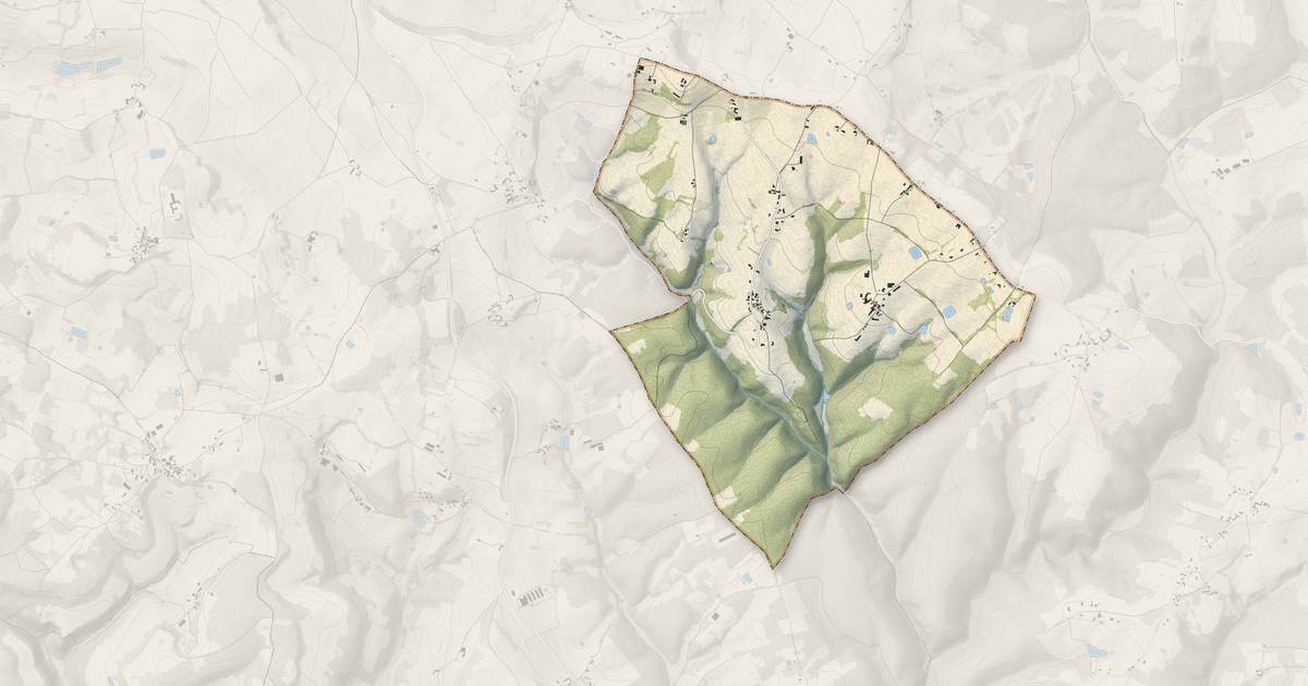 Portrait cartographique de La Chapelle-Saint-Jean : relief, eau, forêts, bâti et voies, calculés à partir des données de l'IGN