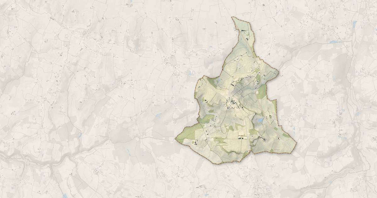 Portrait cartographique de Colombier : relief, eau, forêts, bâti et voies, calculés à partir des données de l'IGN