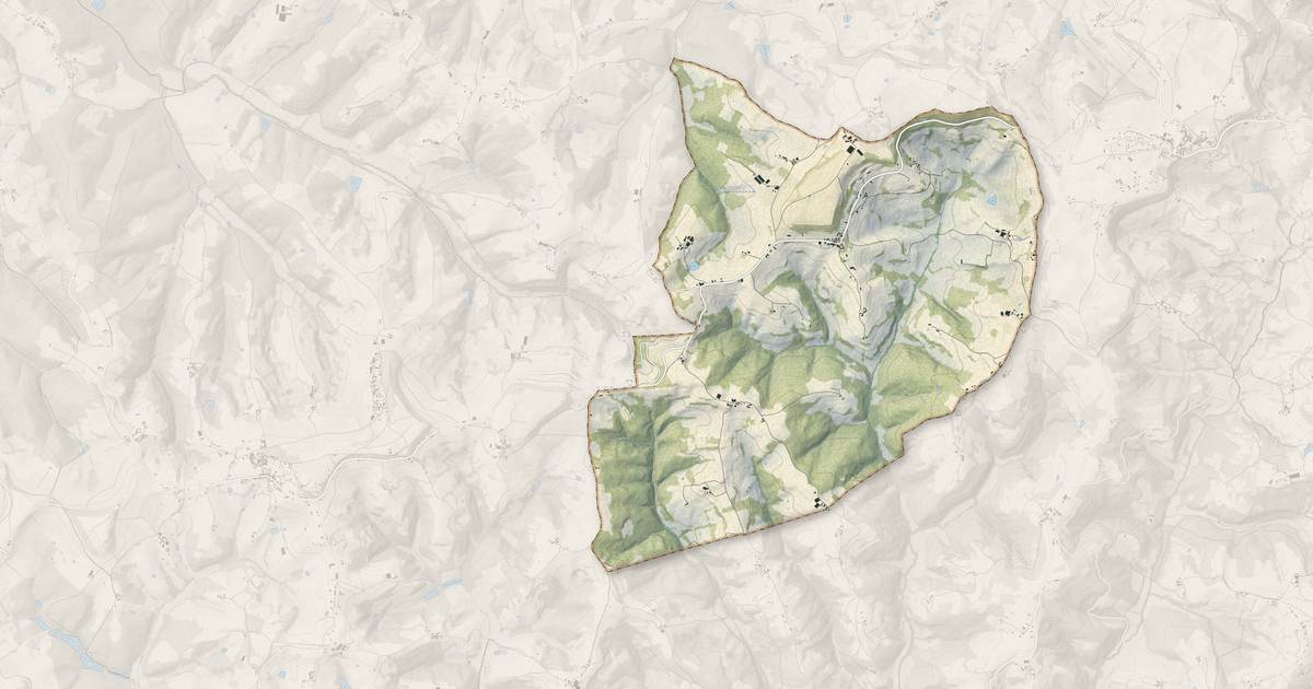 Portrait cartographique de Coubjours : relief, eau, forêts, bâti et voies, calculés à partir des données de l'IGN