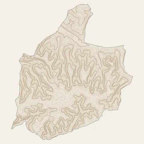 Coursac : courbes de niveau