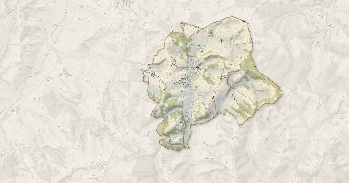 Portrait cartographique de Coutures : relief, eau, forêts, bâti et voies, calculés à partir des données de l'IGN