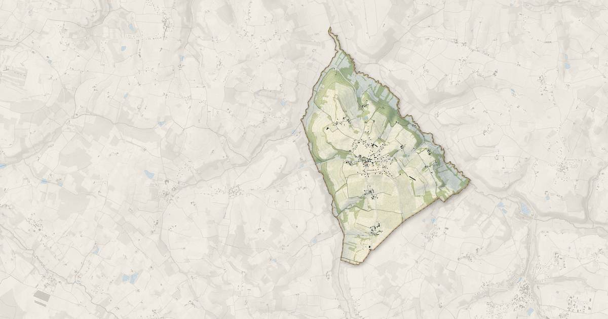 Portrait cartographique de Cunèges : relief, eau, forêts, bâti et voies, calculés à partir des données de l'IGN