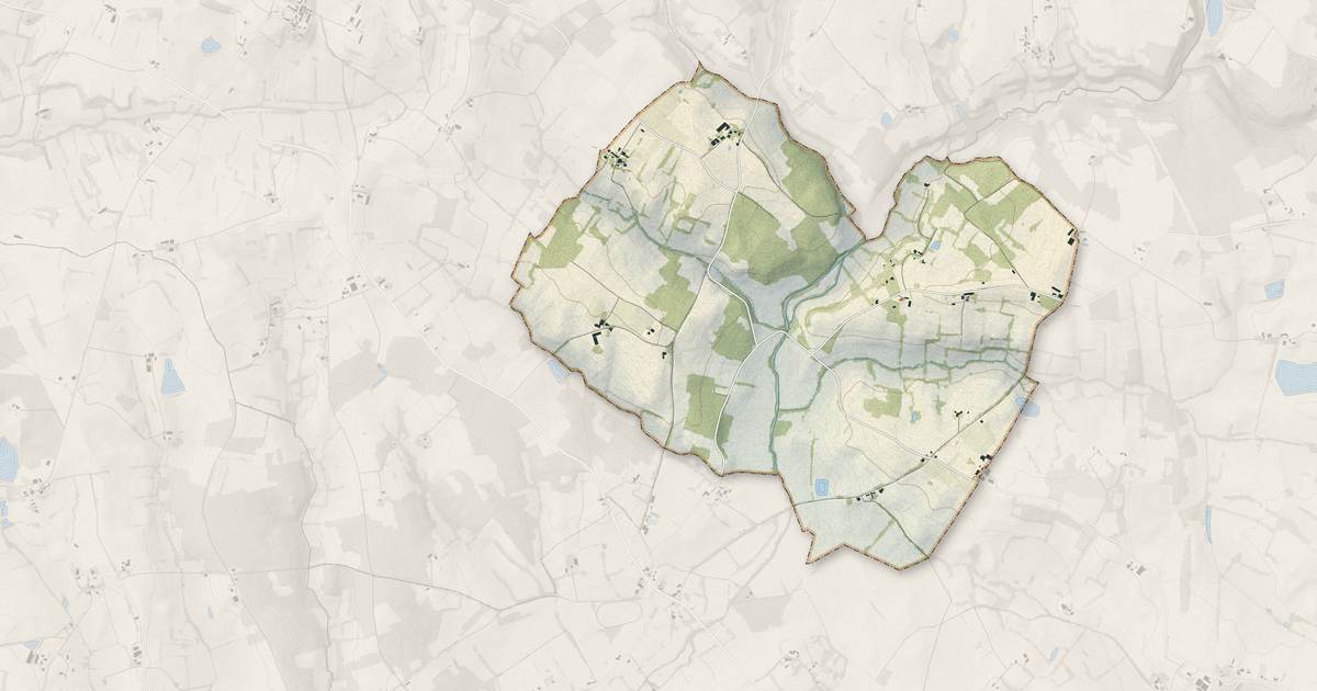 Portrait cartographique de Faurilles : relief, eau, forêts, bâti et voies, calculés à partir des données de l'IGN
