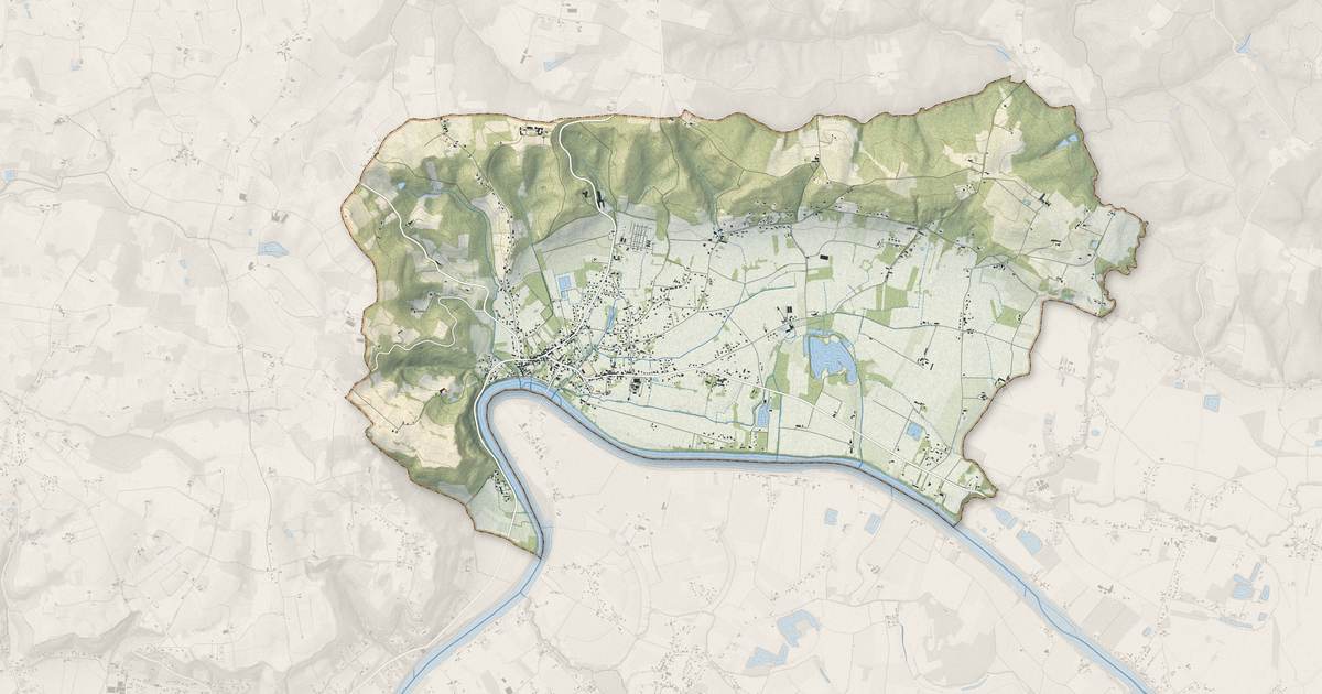 Portrait cartographique de Le Fleix : relief, eau, forêts, bâti et voies, calculés à partir des données de l'IGN