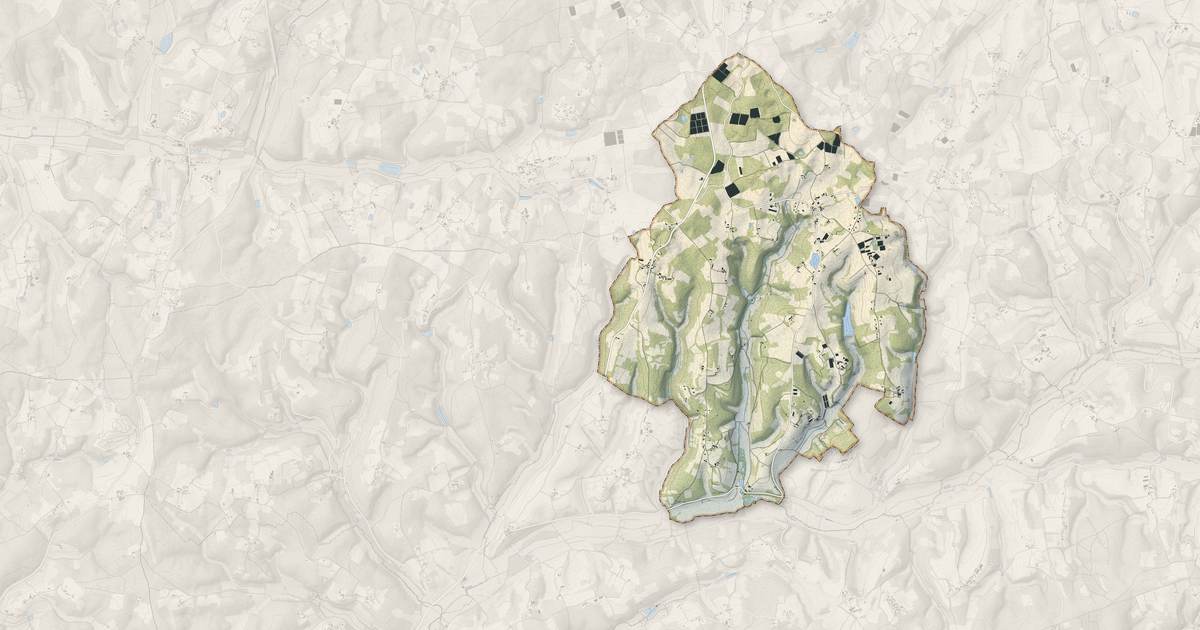 Portrait cartographique de Fouleix : relief, eau, forêts, bâti et voies, calculés à partir des données de l'IGN