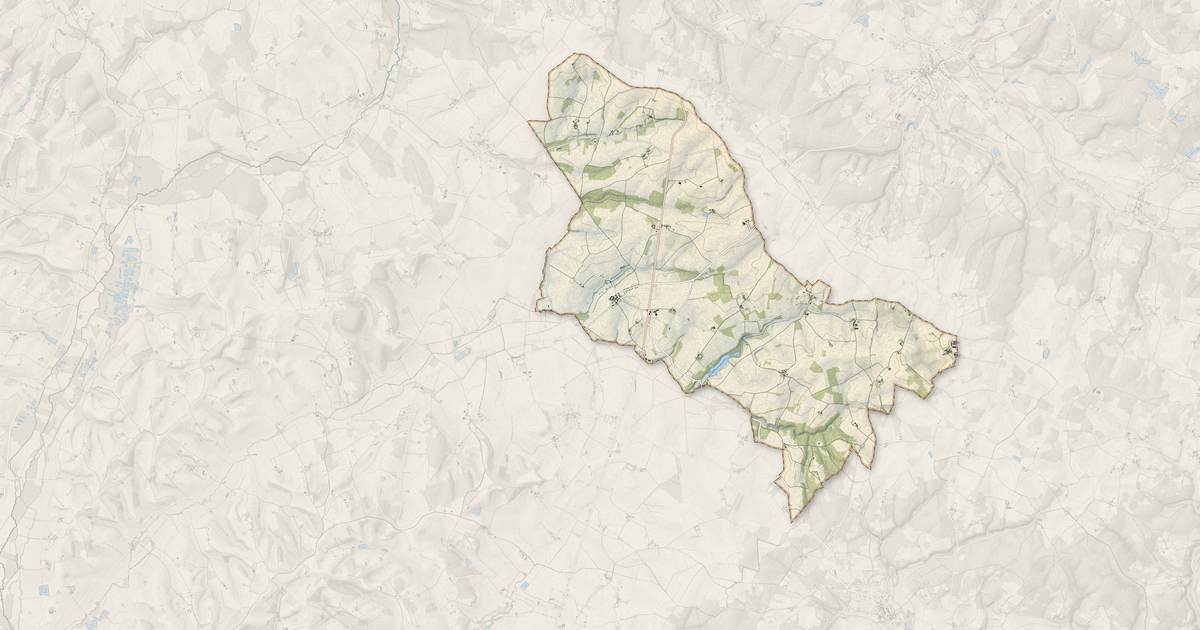 Portrait cartographique de Gout-Rossignol : relief, eau, forêts, bâti et voies, calculés à partir des données de l'IGN