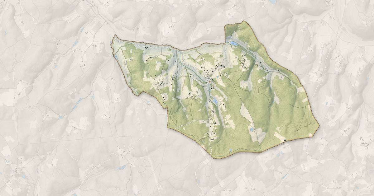 Portrait cartographique de Jaure : relief, eau, forêts, bâti et voies, calculés à partir des données de l'IGN