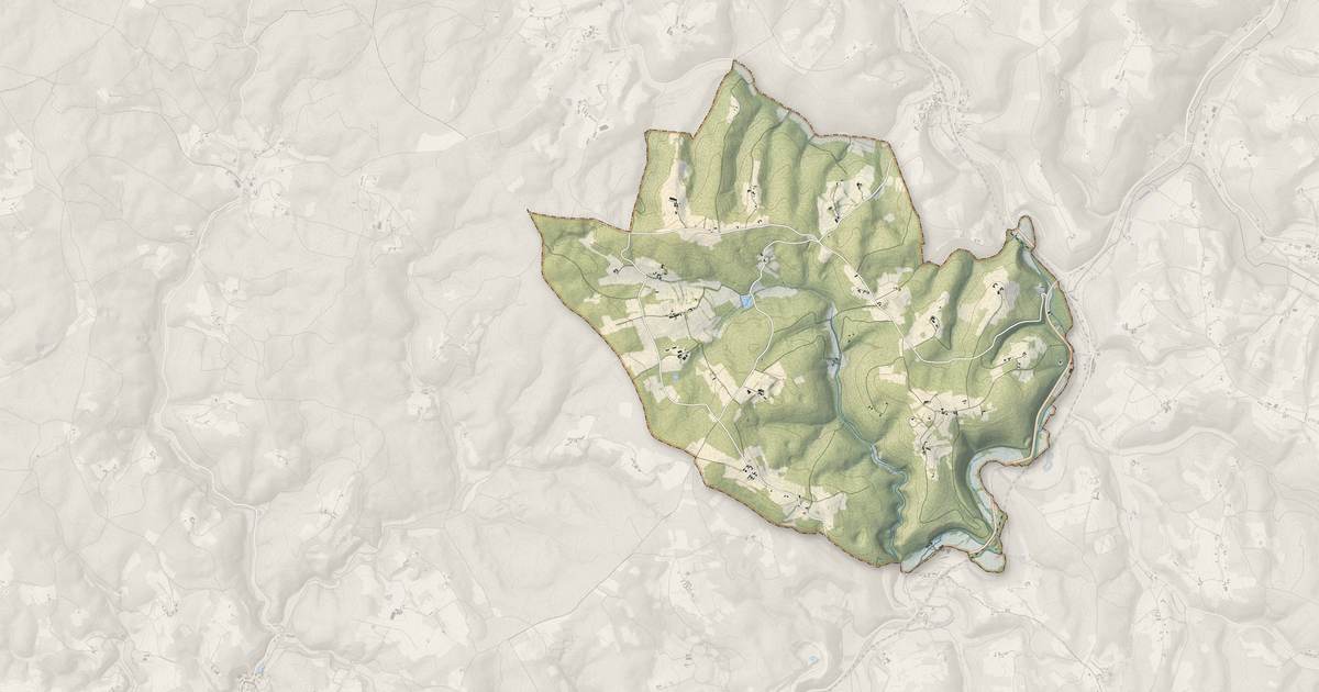 Portrait cartographique de Lavaur : relief, eau, forêts, bâti et voies, calculés à partir des données de l'IGN