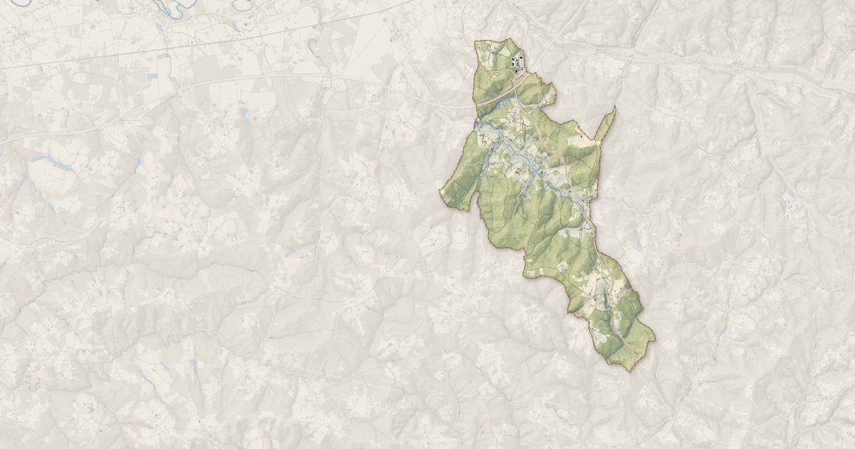 Portrait cartographique de Les Lèches : relief, eau, forêts, bâti et voies, calculés à partir des données de l'IGN