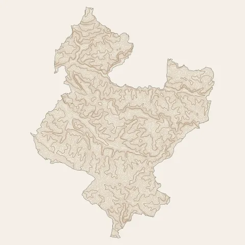 Mareuil en Périgord : courbes de niveau