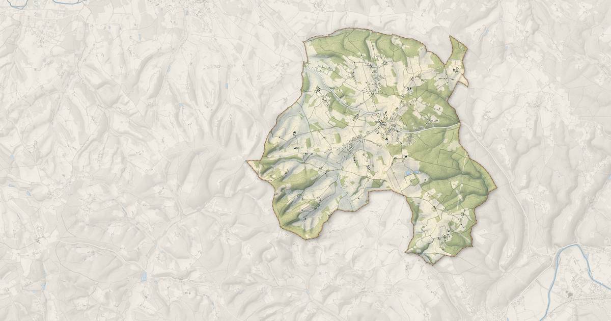 Portrait cartographique de Mensignac : relief, eau, forêts, bâti et voies, calculés à partir des données de l'IGN