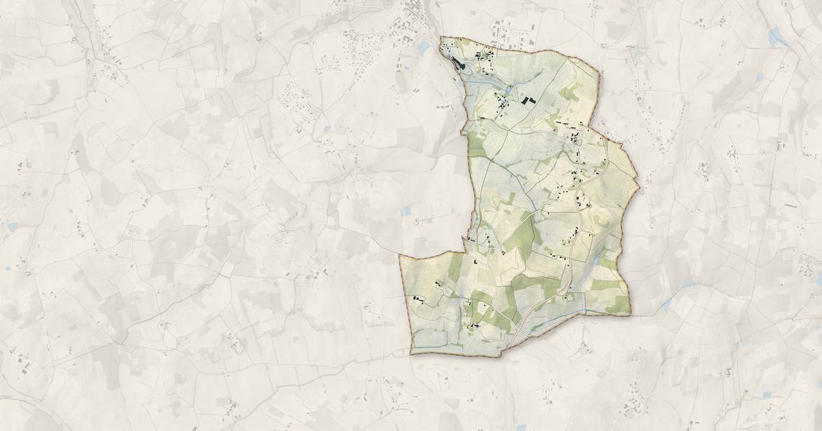 Portrait cartographique de Mescoules : relief, eau, forêts, bâti et voies, calculés à partir des données de l'IGN