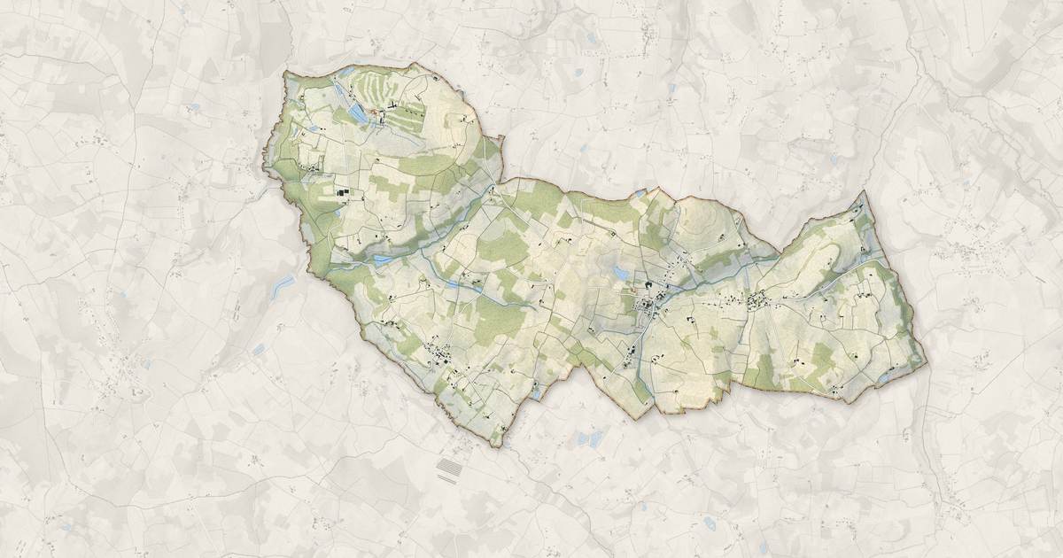 Portrait cartographique de Monestier : relief, eau, forêts, bâti et voies, calculés à partir des données de l'IGN