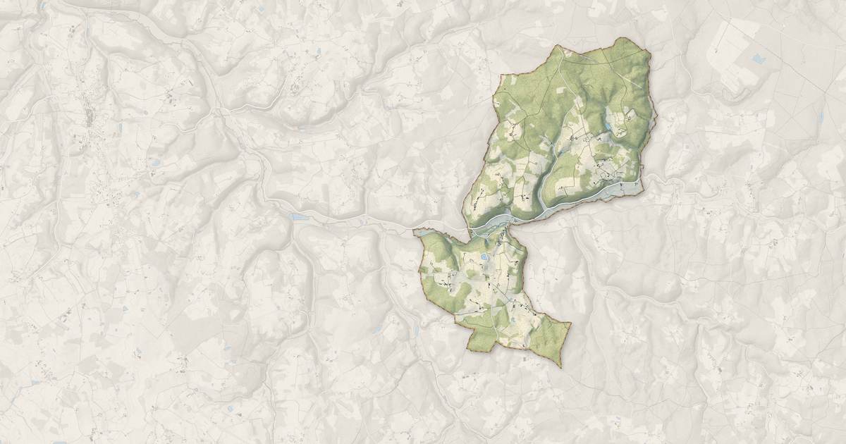 Portrait cartographique de Montferrand-du-Périgord : relief, eau, forêts, bâti et voies, calculés à partir des données de l'IGN