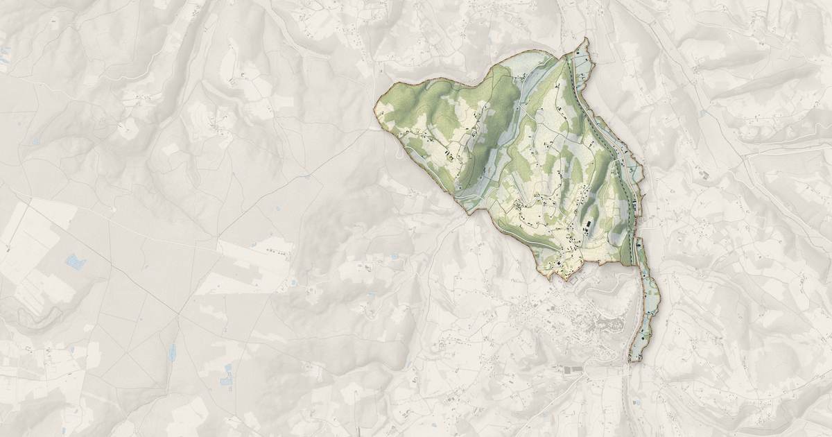 Portrait cartographique de Monplaisant : relief, eau, forêts, bâti et voies, calculés à partir des données de l'IGN