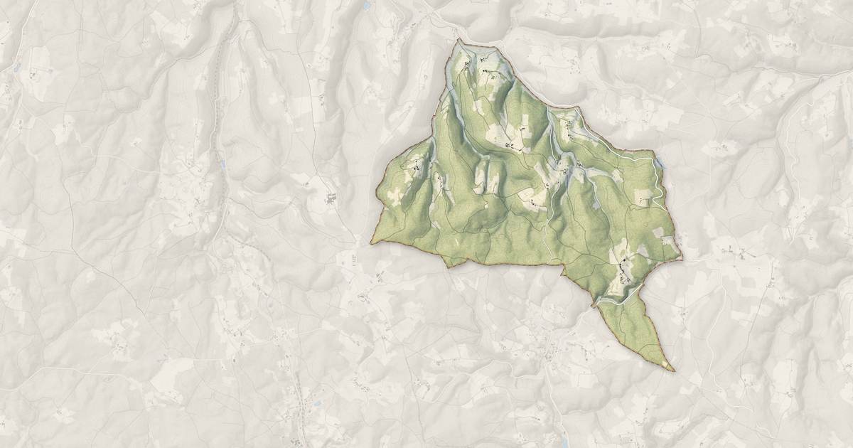 Portrait cartographique de Orliac : relief, eau, forêts, bâti et voies, calculés à partir des données de l'IGN