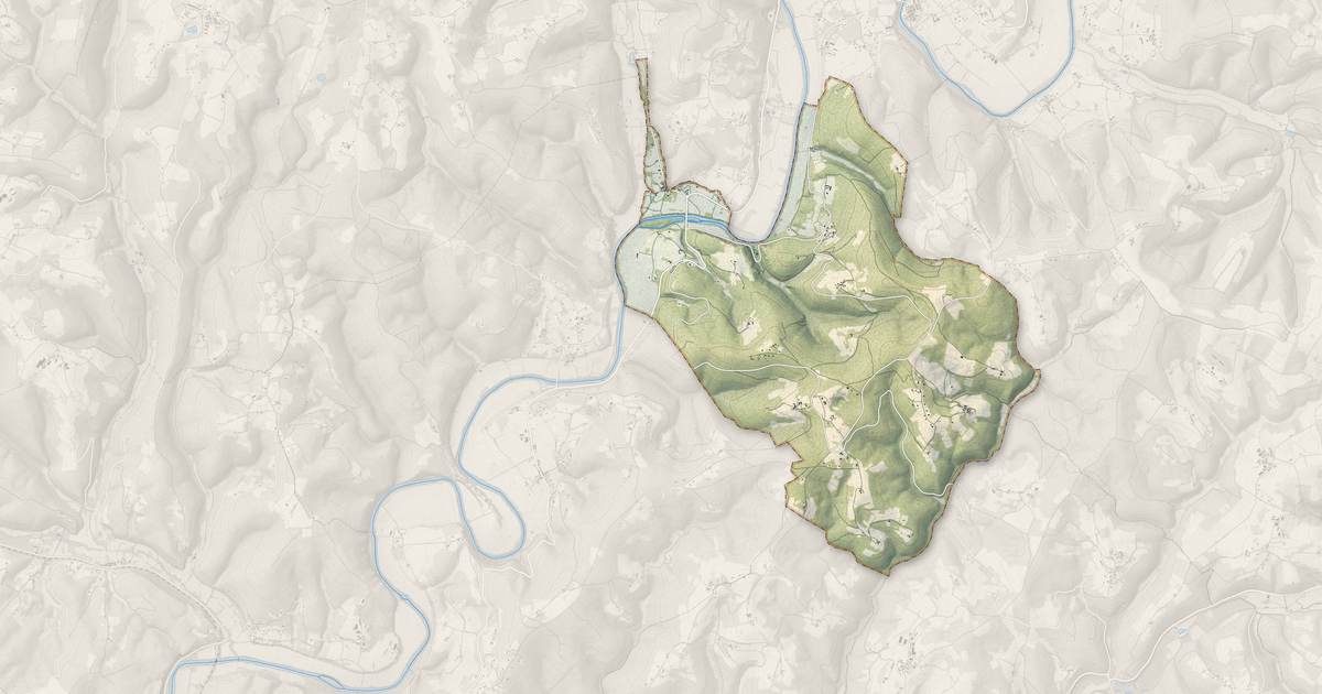 Portrait cartographique de Peyzac-le-Moustier : relief, eau, forêts, bâti et voies, calculés à partir des données de l'IGN