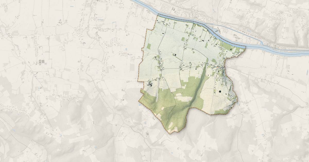 Portrait cartographique de Saint-Agne : relief, eau, forêts, bâti et voies, calculés à partir des données de l'IGN