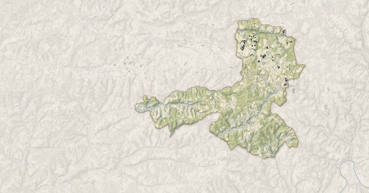 Portrait cartographique de Val de Louyre et Caudeau : relief, eau, forêts, bâti et voies, calculés à partir des données de l'IGN