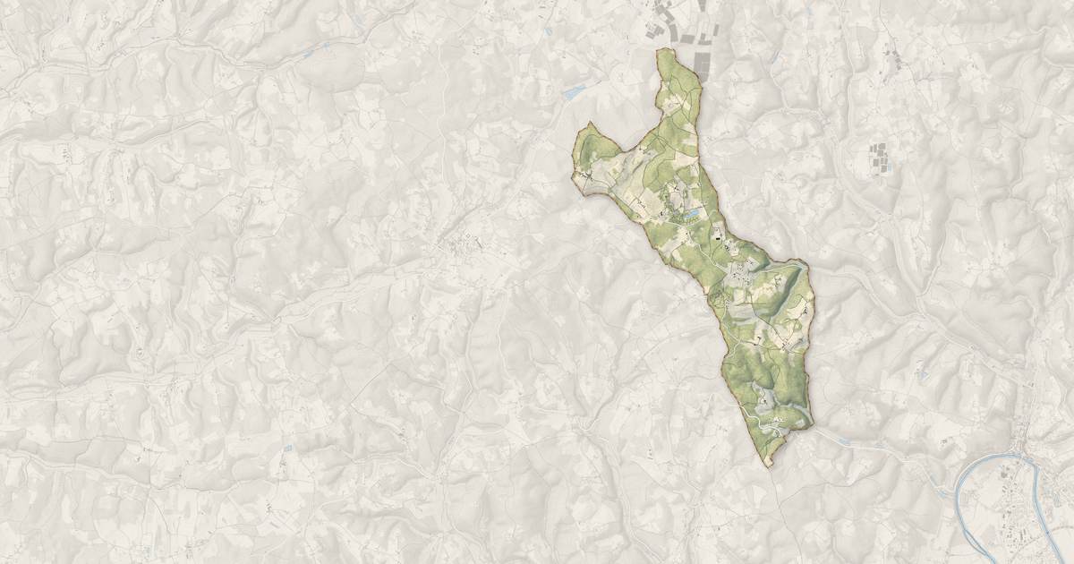 Portrait cartographique de Saint-Avit-de-Vialard : relief, eau, forêts, bâti et voies, calculés à partir des données de l'IGN