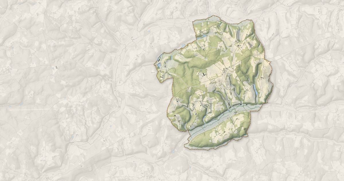 Portrait cartographique de Saint-Félix-de-Villadeix : relief, eau, forêts, bâti et voies, calculés à partir des données de l'IGN