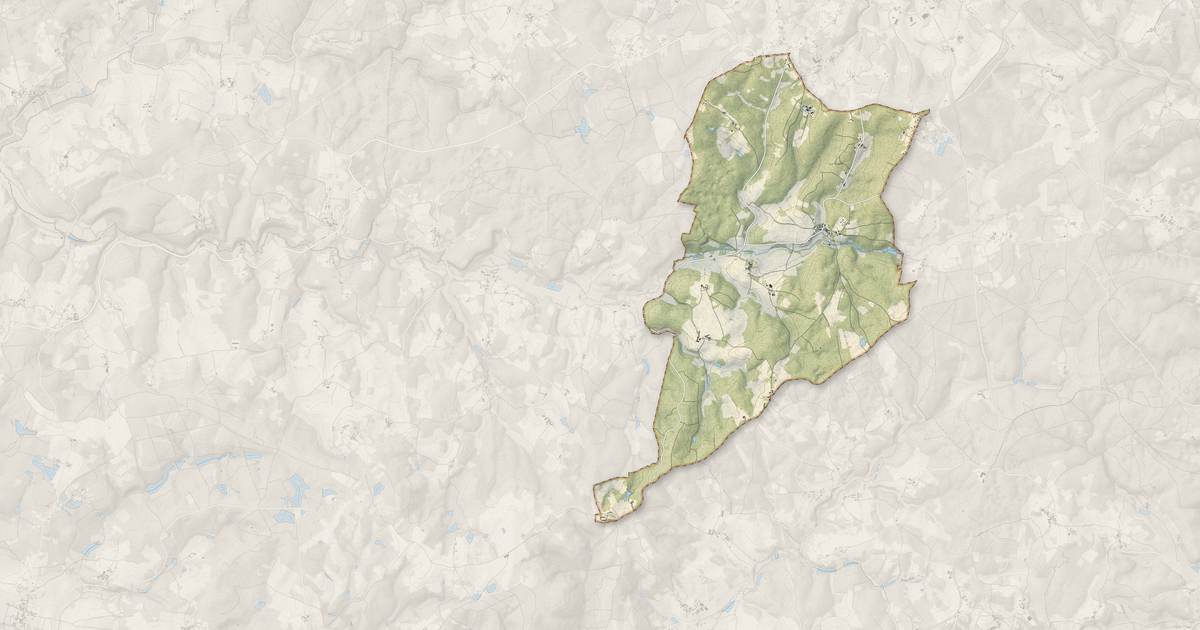 Portrait cartographique de Saint-Front-sur-Nizonne : relief, eau, forêts, bâti et voies, calculés à partir des données de l'IGN