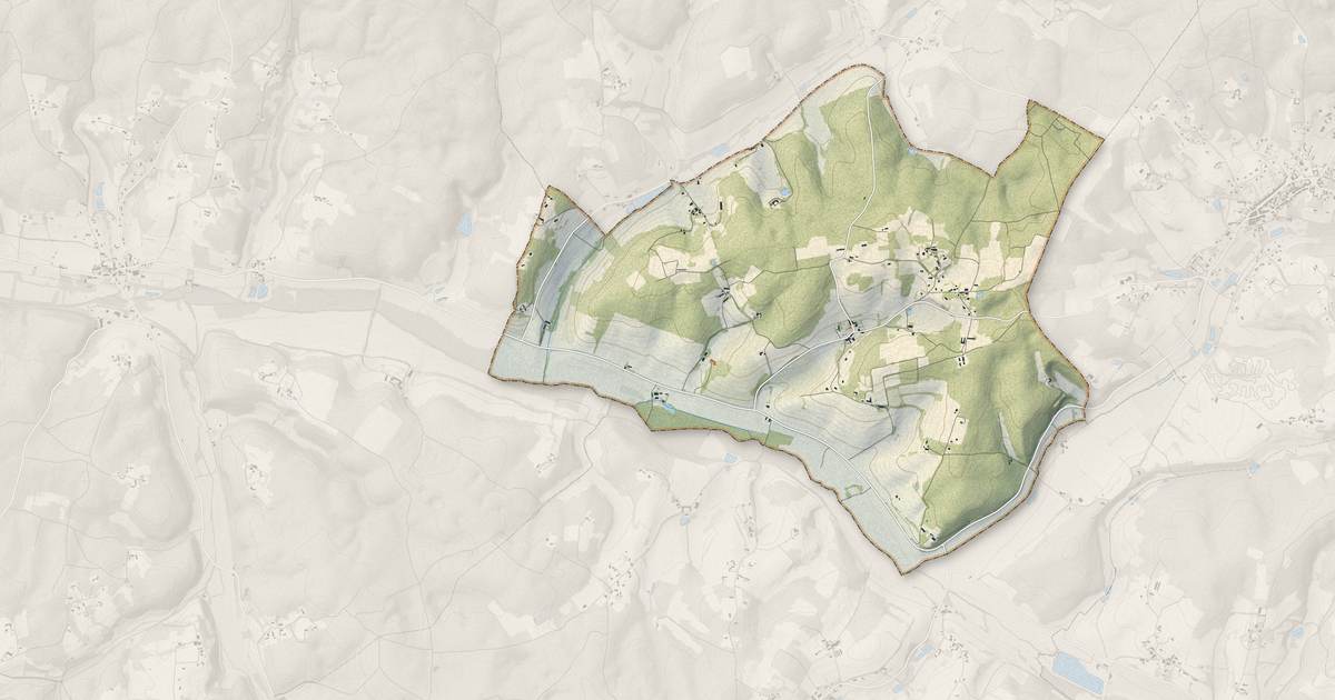 Portrait cartographique de Saint-Hilaire-d'Estissac : relief, eau, forêts, bâti et voies, calculés à partir des données de l'IGN