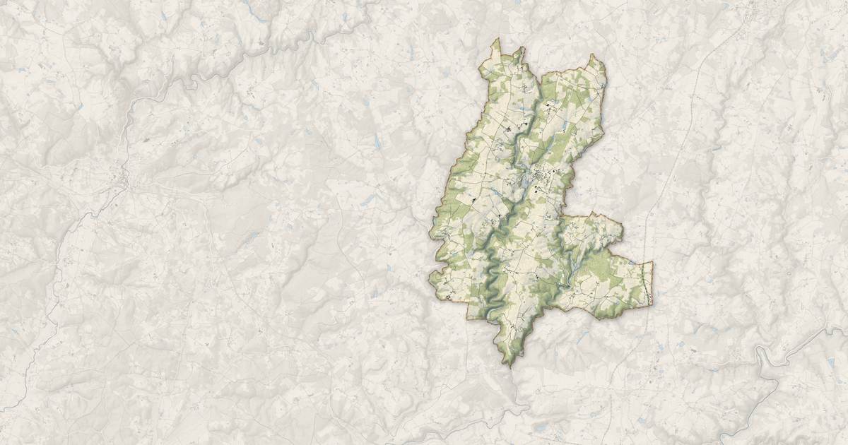 Portrait cartographique de Saint-Jory-de-Chalais : relief, eau, forêts, bâti et voies, calculés à partir des données de l'IGN