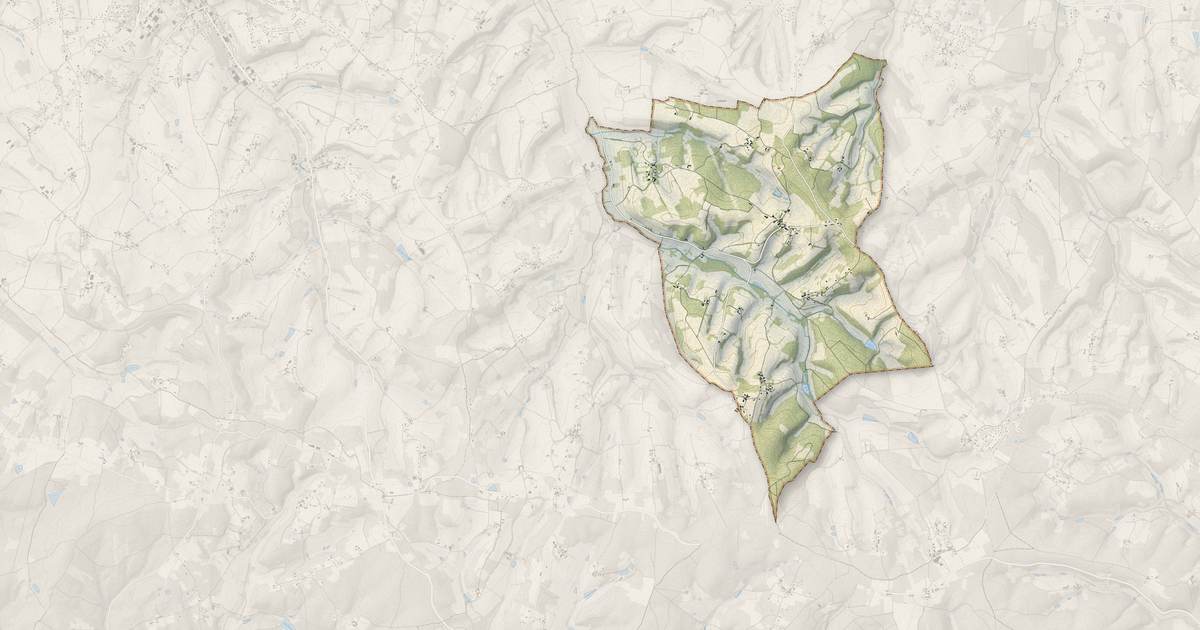 Portrait cartographique de Saint-Pardoux-de-Drône : relief, eau, forêts, bâti et voies, calculés à partir des données de l'IGN